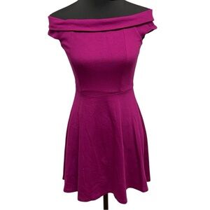Lulus Small Fuchsia Strapless Skater Mini Dress Party Dance Fit Flare